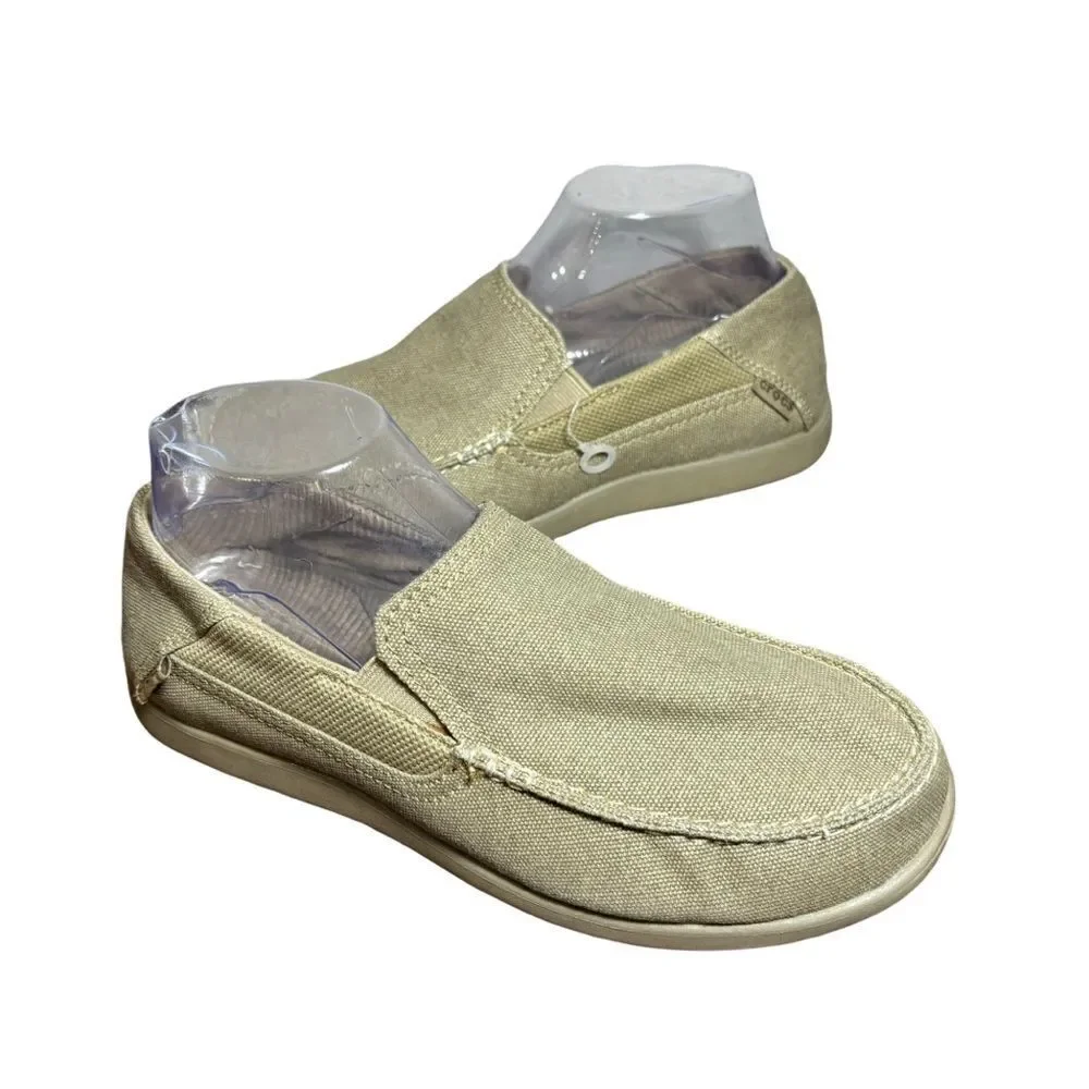 Men’s slip on tan crocs size 7